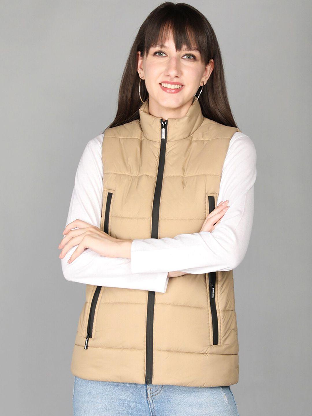 chkokko women beige lightweight outdoor padded jacket