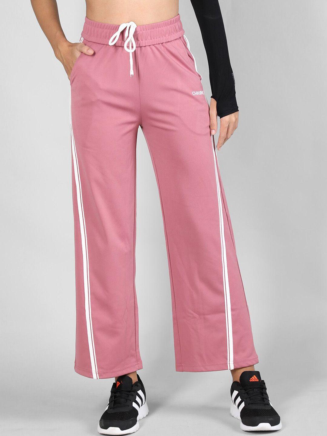 chkokko women bootcut-fit side striped track pants