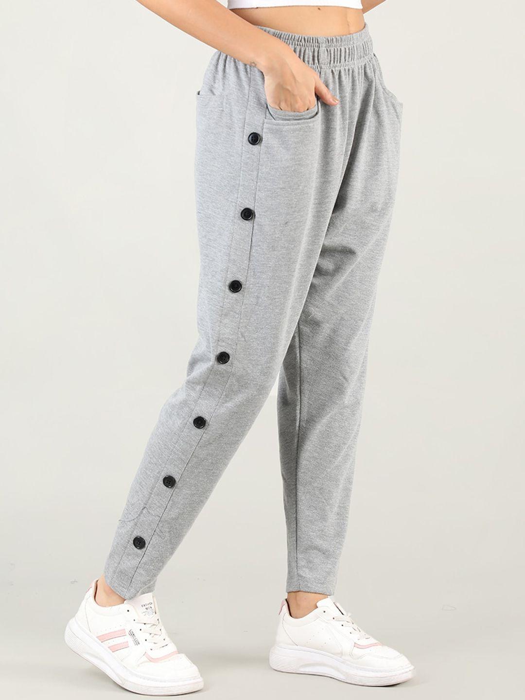 chkokko women grey solid track pants