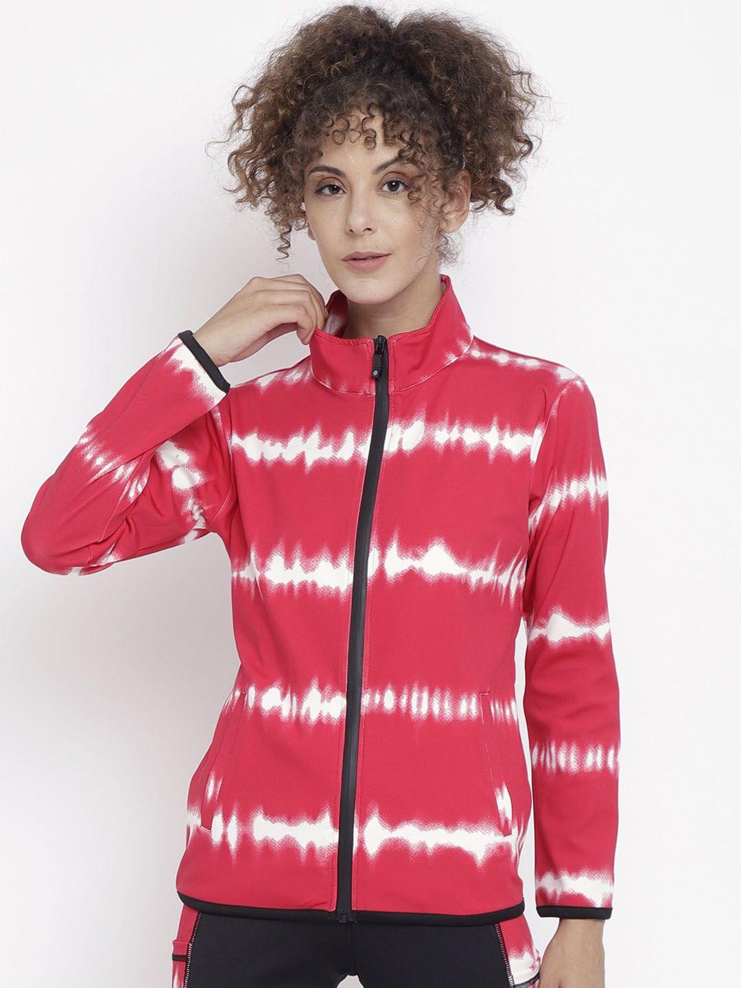 chkokko women pink dry-fit sporty jacket