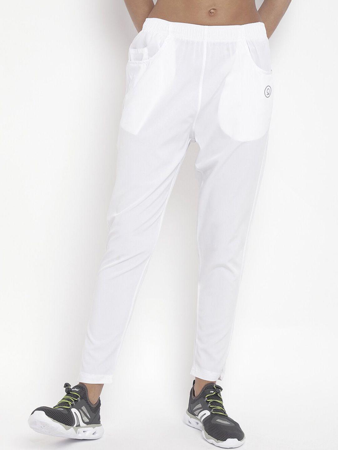 chkokko women white solid track pants