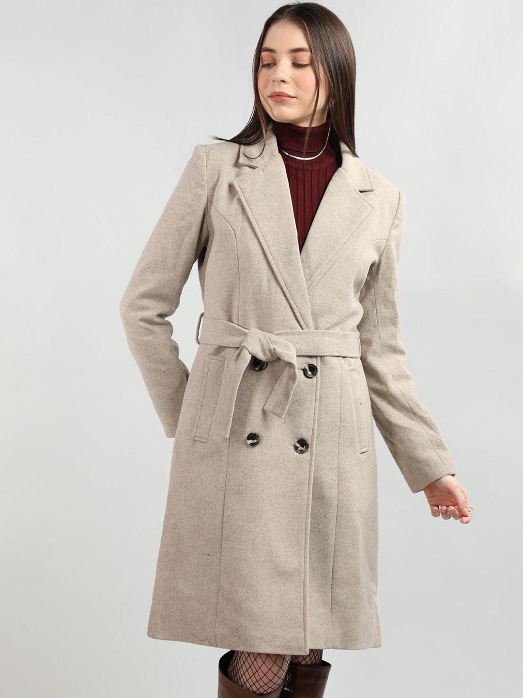 chkokko wool double-breasted overcoat