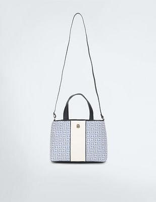 chloe ii monogram jacquard satchel bag