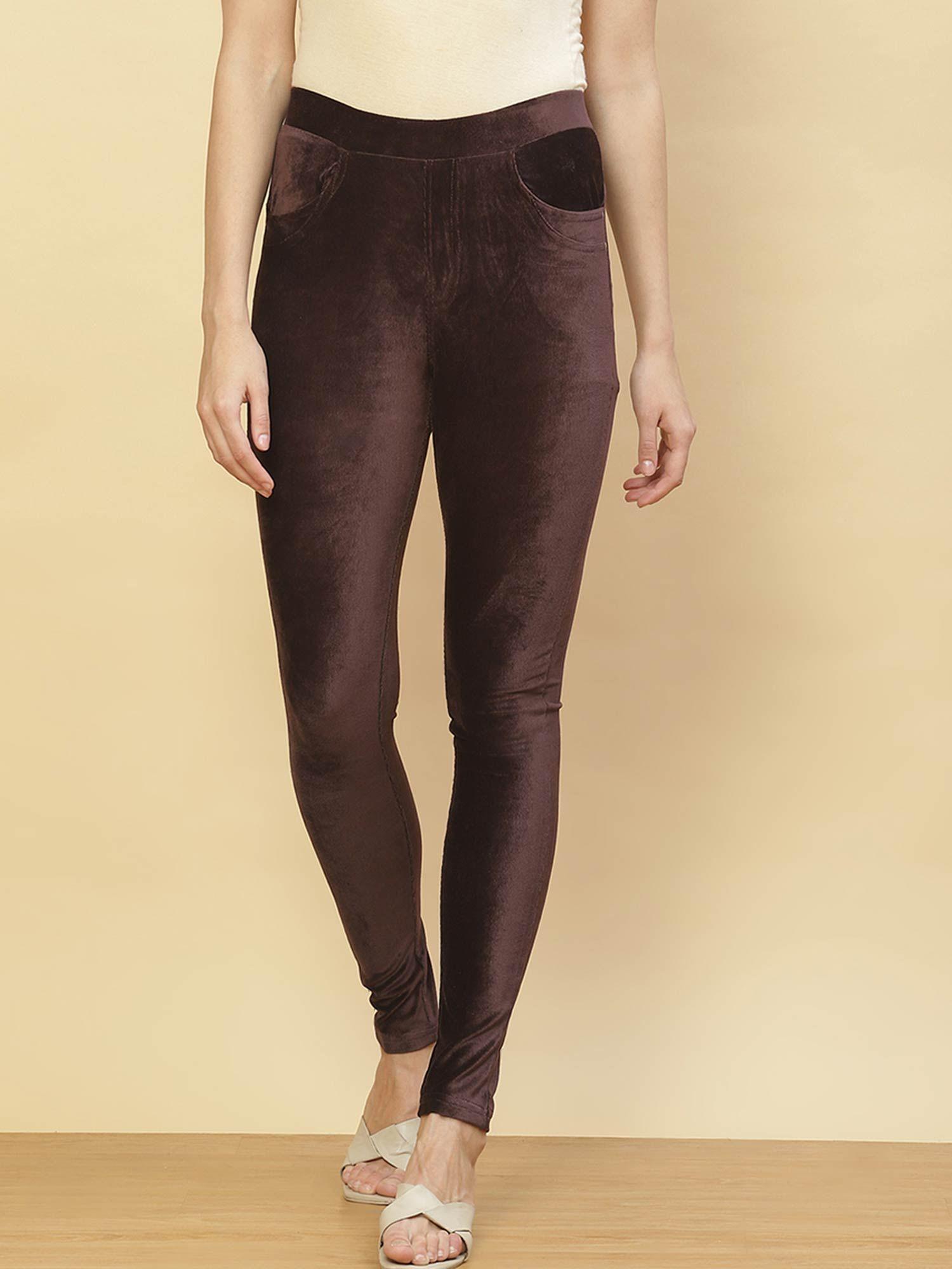 chocolate brown cord velvet pant