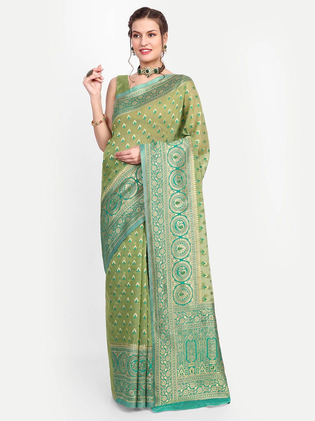 choiceit ethnic motif woven design zari silk saree