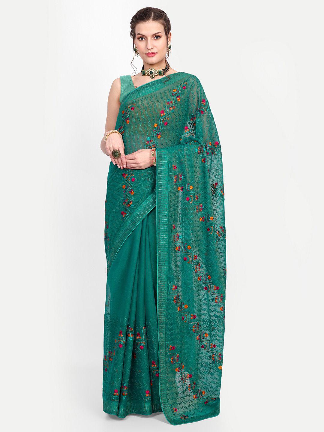 choiceit ethnic motifs embroidered pure silk gadwal saree