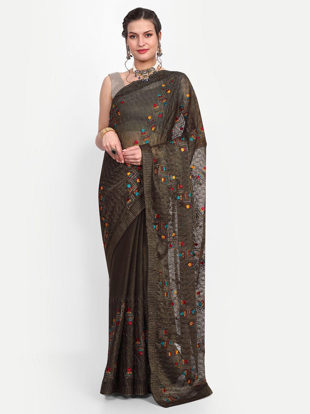 choiceit ethnic motifs embroidered pure silk gadwal saree