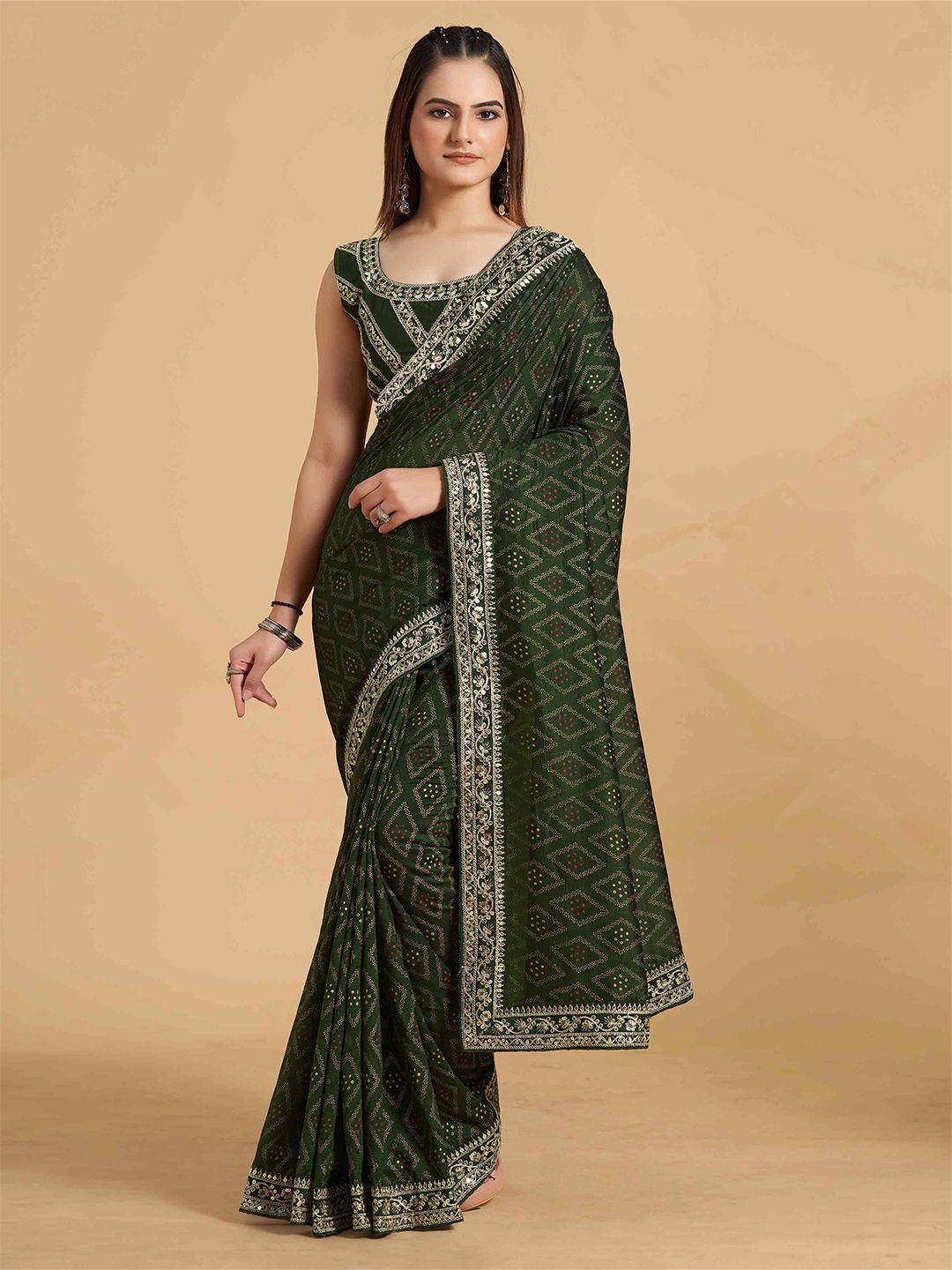 choiceit ethnic motifs printed embroidered saree
