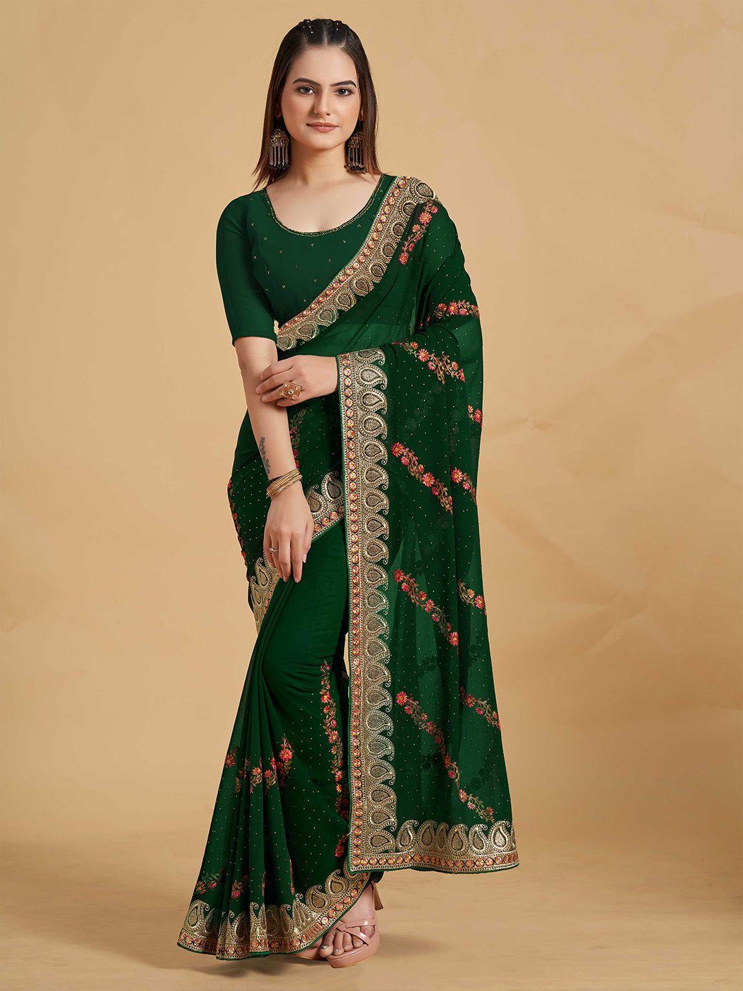 choiceit floral embroidered maheshwari saree