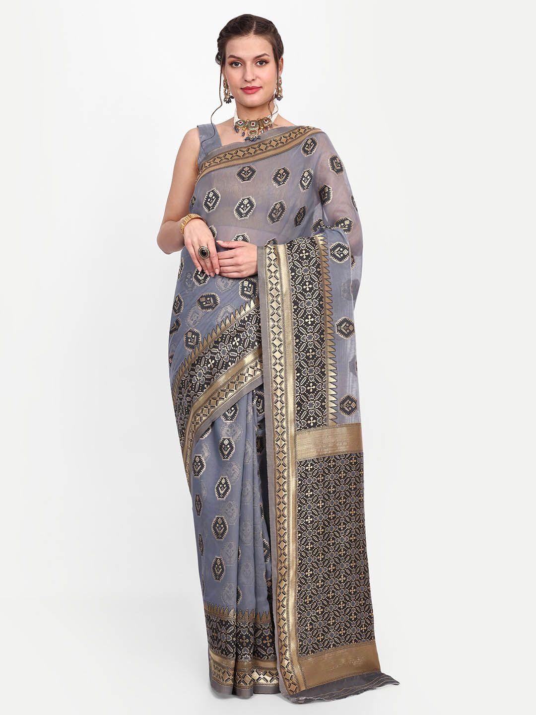choiceit woven design zari pure cotton saree