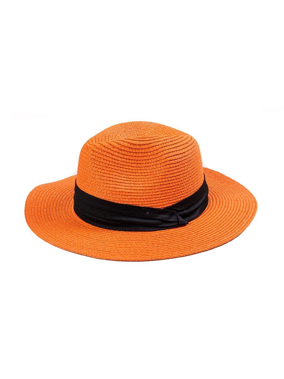chokore men self-design straw fedora hat