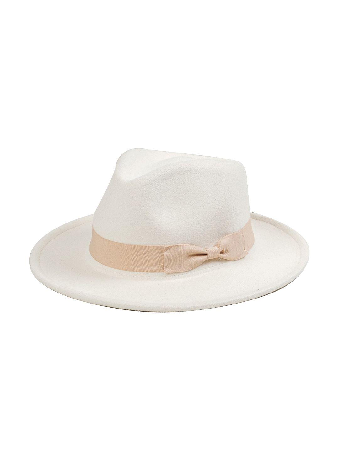 chokore solid bow ribbon fedora hat