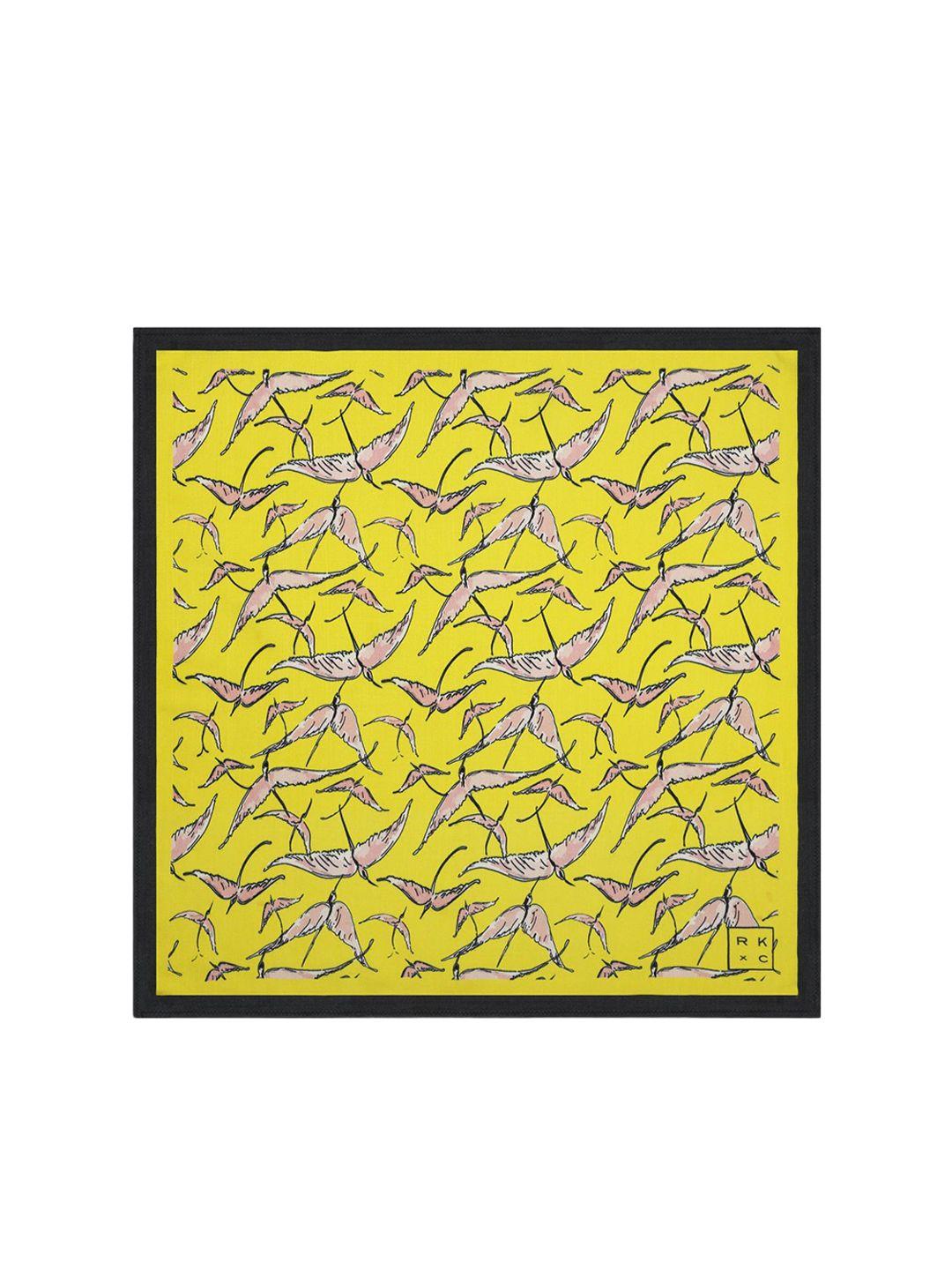 chokore birds of a feather printed silk pocket square