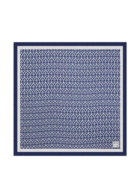 chokore blue printed pocket square