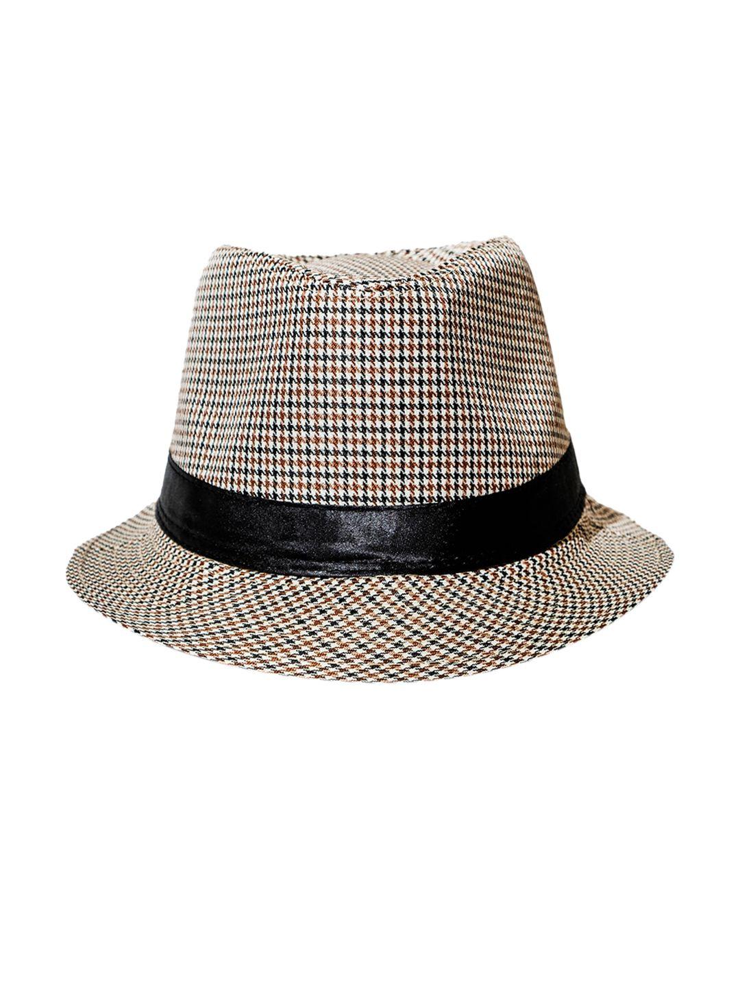 chokore men houndstooth patterned fedora hat