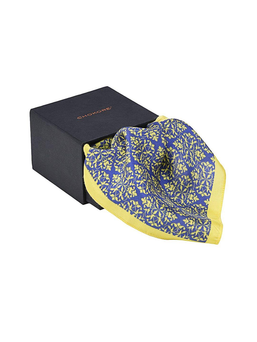 chokore men printed silk pocket square