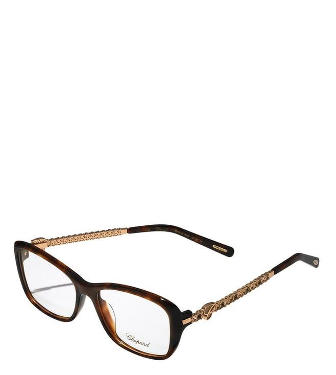 chopard brown square eye frames for women