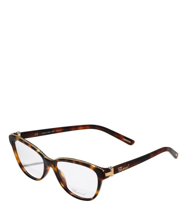 chopard brown square eye frames for women