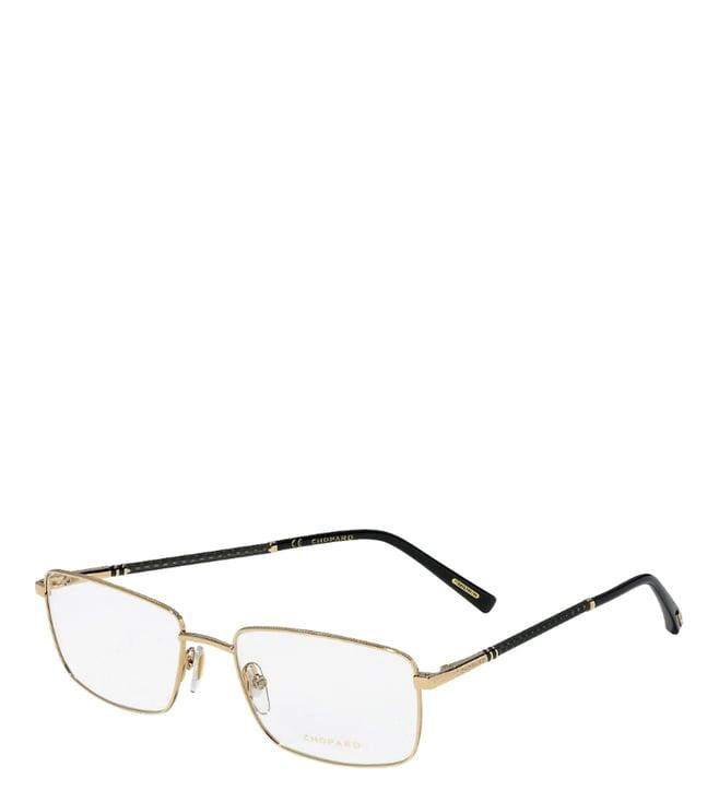 chopard gold rectangular eye frames for men