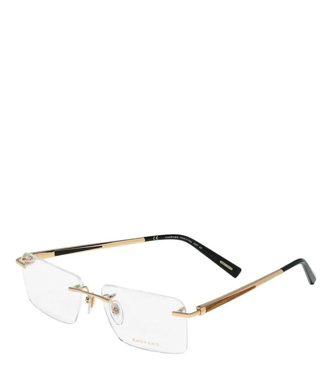 chopard gold square eye frames for men