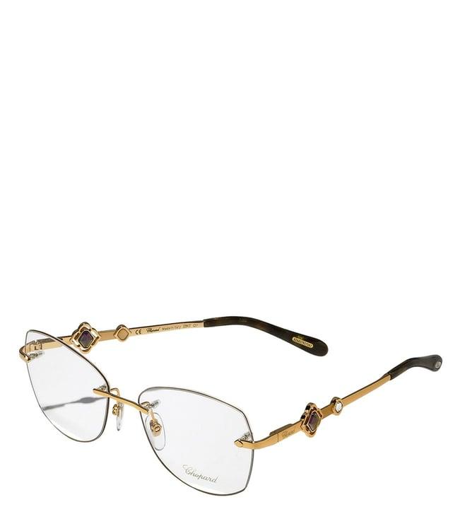 chopard gold square eye frames for women