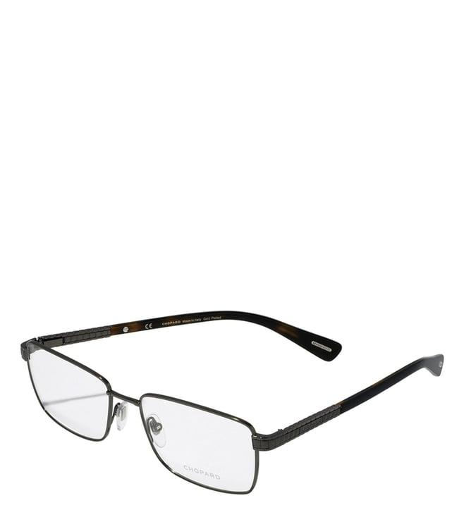 chopard gunmetal square eye frames for men