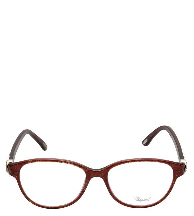 chopard maroon oval eye frames for women