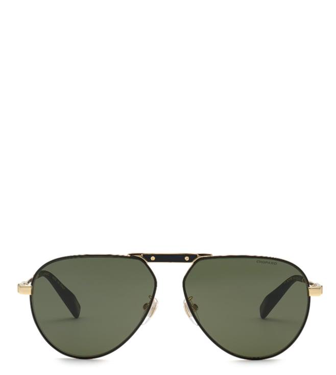 chopard schf8060302sg green uv protected aviator sunglasses for men