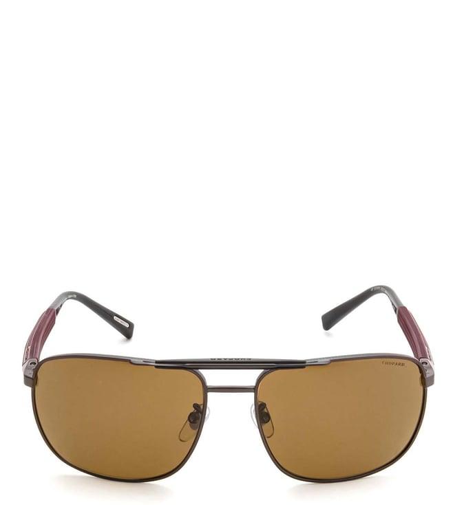 chopard schf8162568psg brown uv protected rectangular sunglasses for men