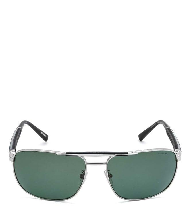 chopard schf8162579psg green uv protected rectangular sunglasses for men