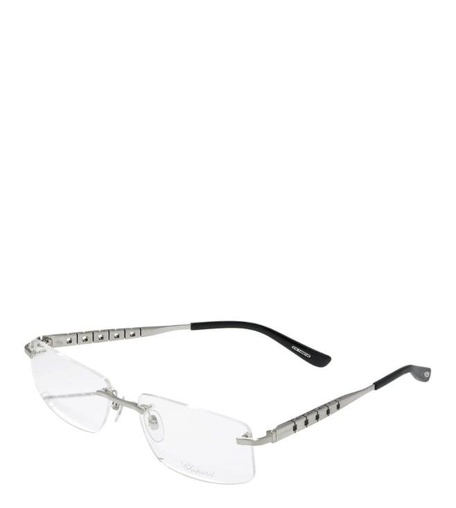 chopard silver rectangular eye frames for men