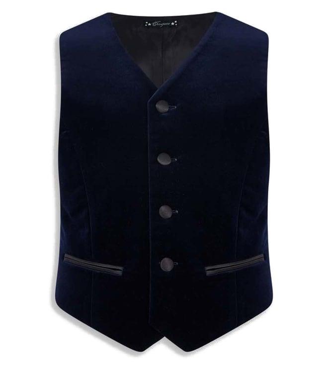 choupette kids navy fitted fit waist coat