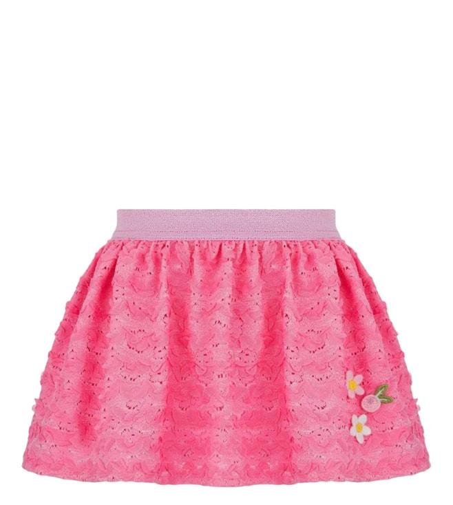 choupette kids soft fuchsia flower obsession lace comfort fit skirt