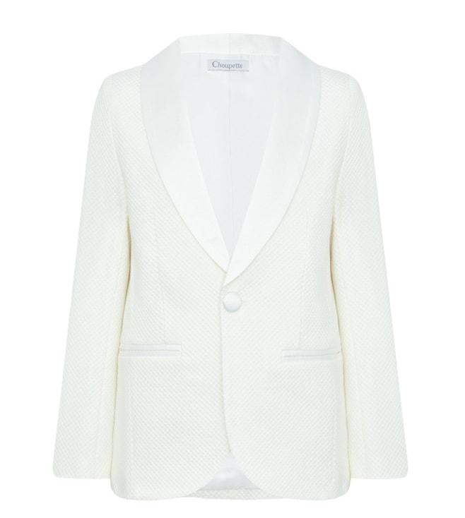 choupette kids white limited collection fitted fit tuxedo blazer