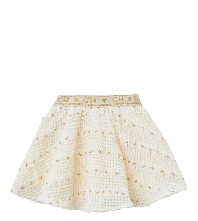 choupette cream & gold darling creative shimmer regular fit skirt