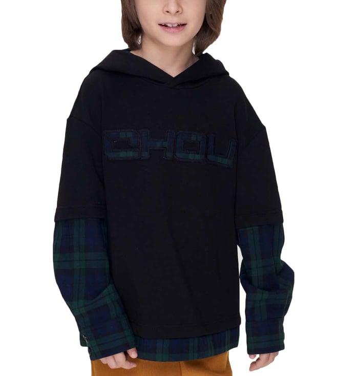 choupette kids black regular fit hoodie