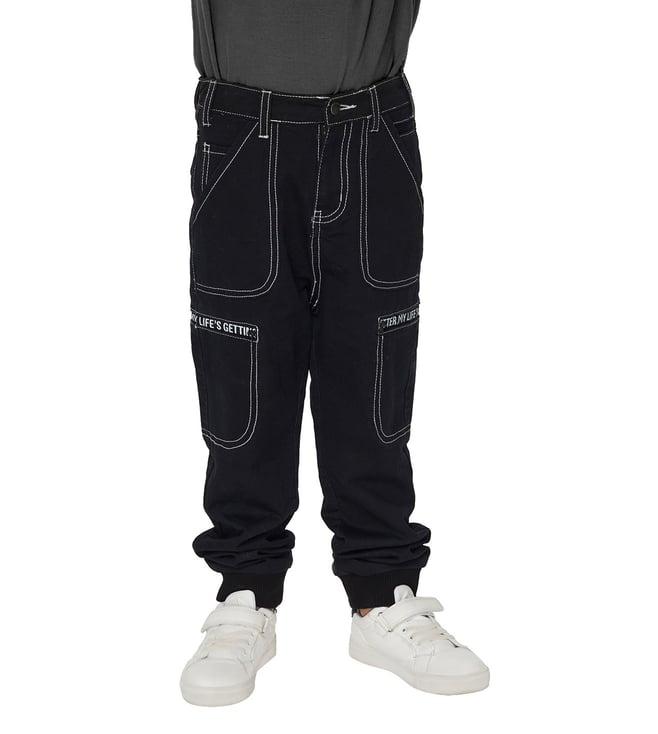 choupette kids black relaxed fit joggers