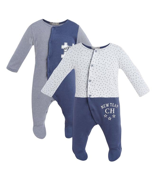 choupette kids blue relaxed fit set of overalls