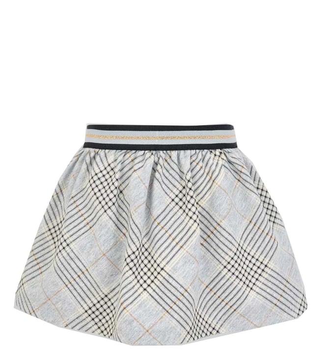 choupette kids brown checks regular fit skirt