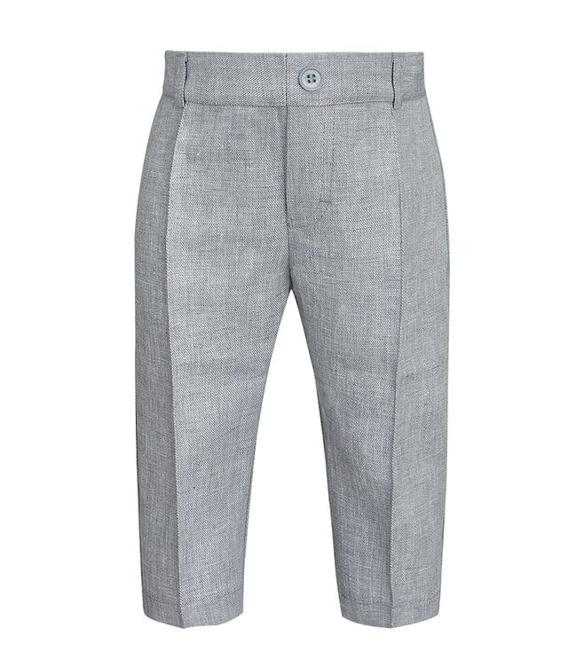 choupette kids grey regular fit trousers