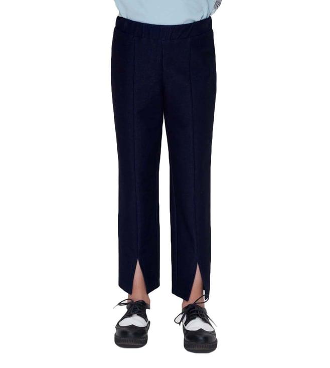 choupette kids navy straight fit pants