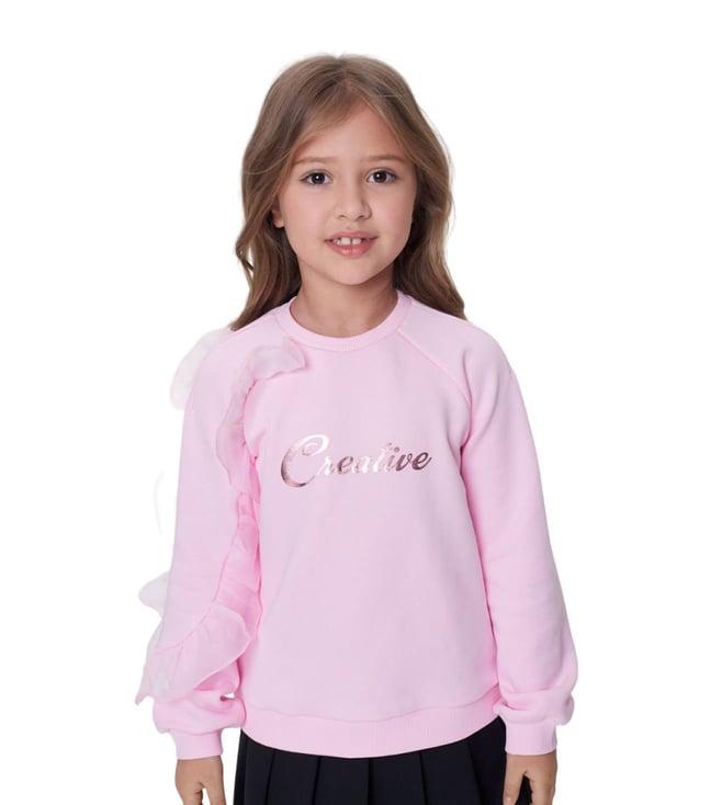 choupette kids pink flower obsession printed comfort fit sweatshirt