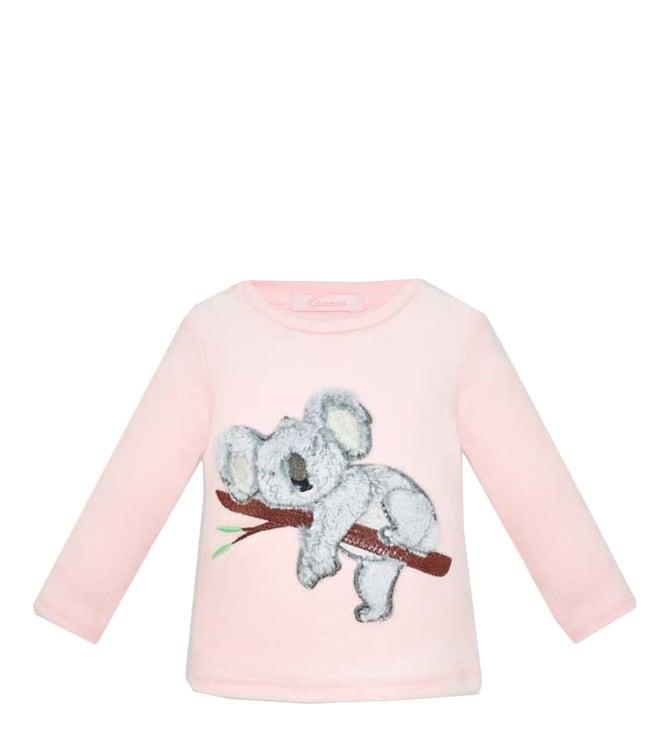 choupette kids pink patch regular fit baby sweatshirt