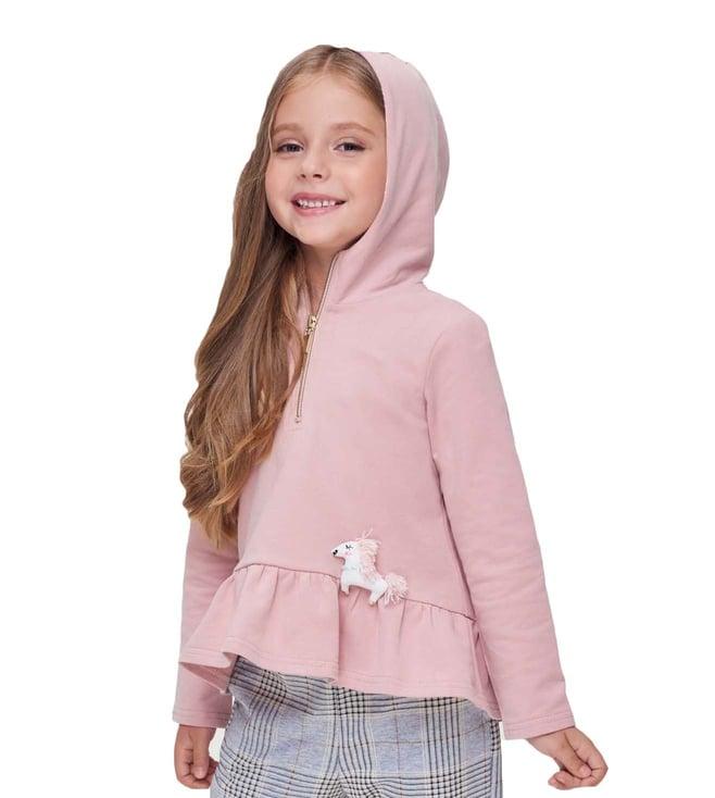 choupette kids pink regular fit hoodie