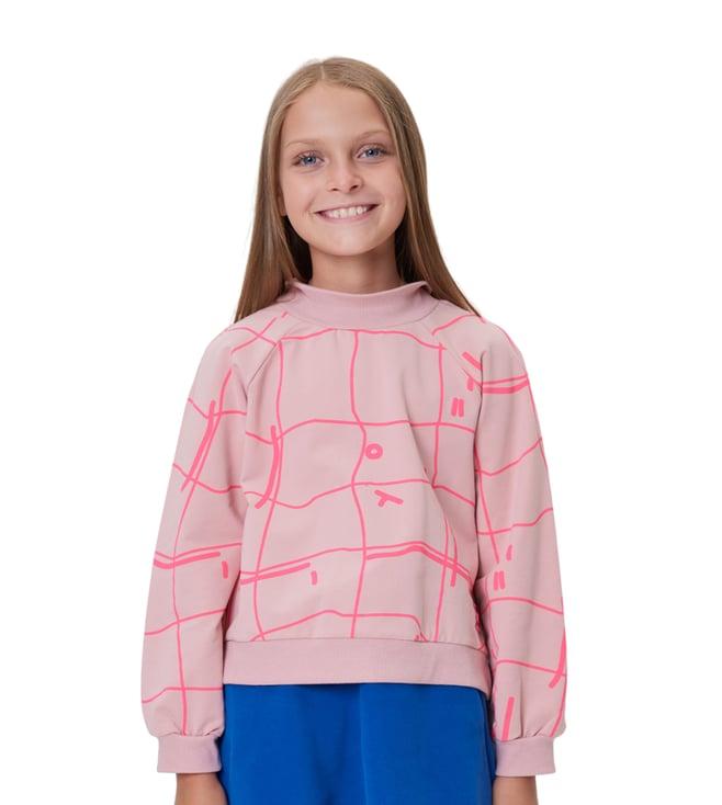 choupette kids powdery viva magenta printed footer regular fit sweatshirt