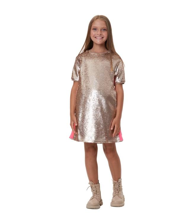 choupette kids sand gold viva magenta sequins regular fit dress