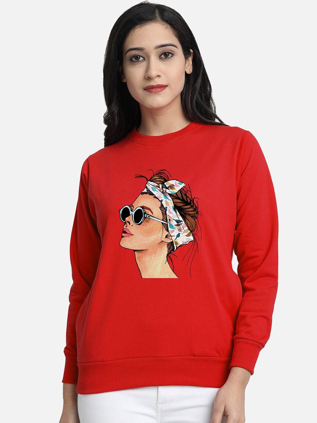 chozi graphic printed fleece pullover sweatshirt