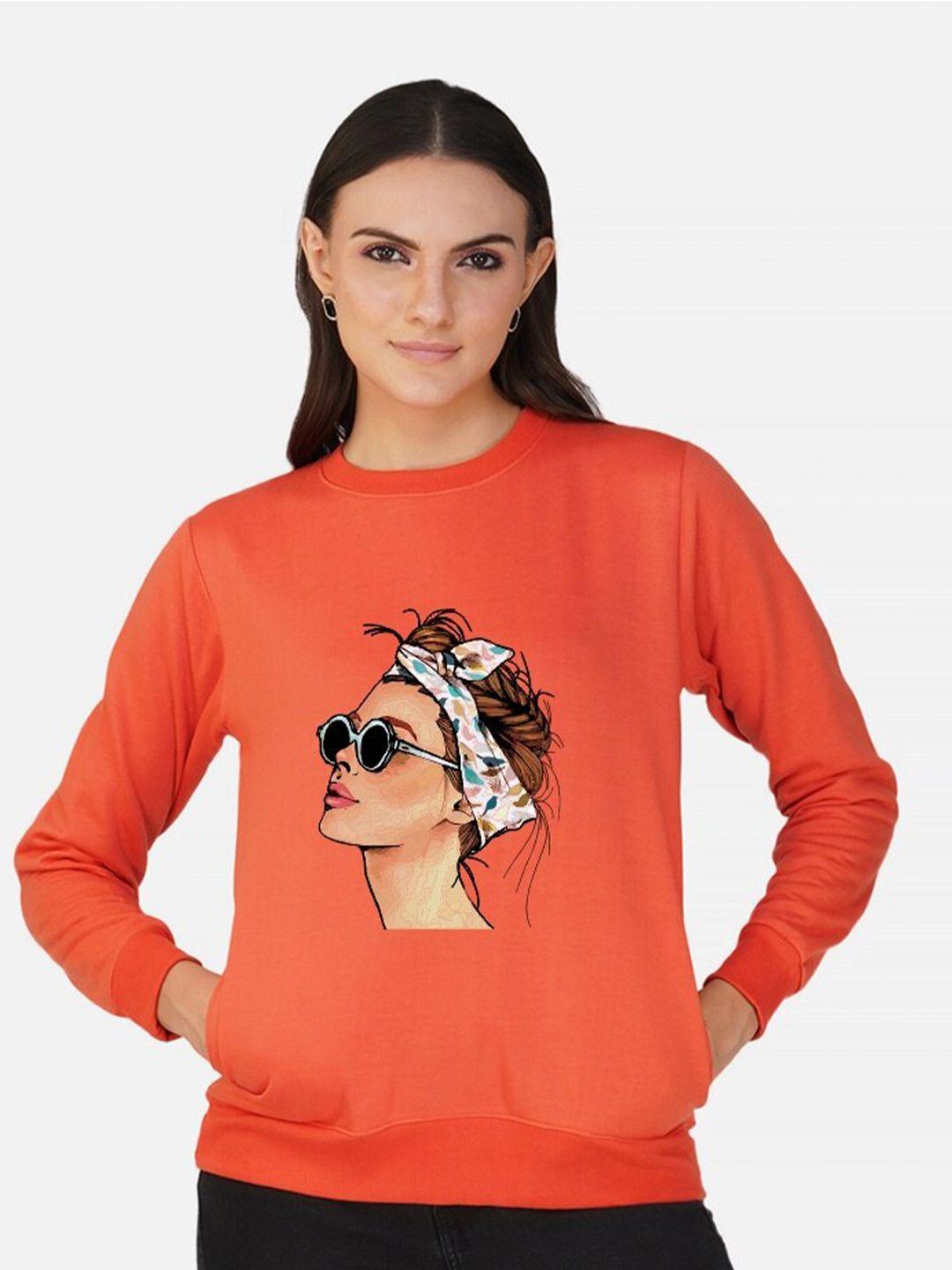chozi graphic printed fleece pullover sweatshirt