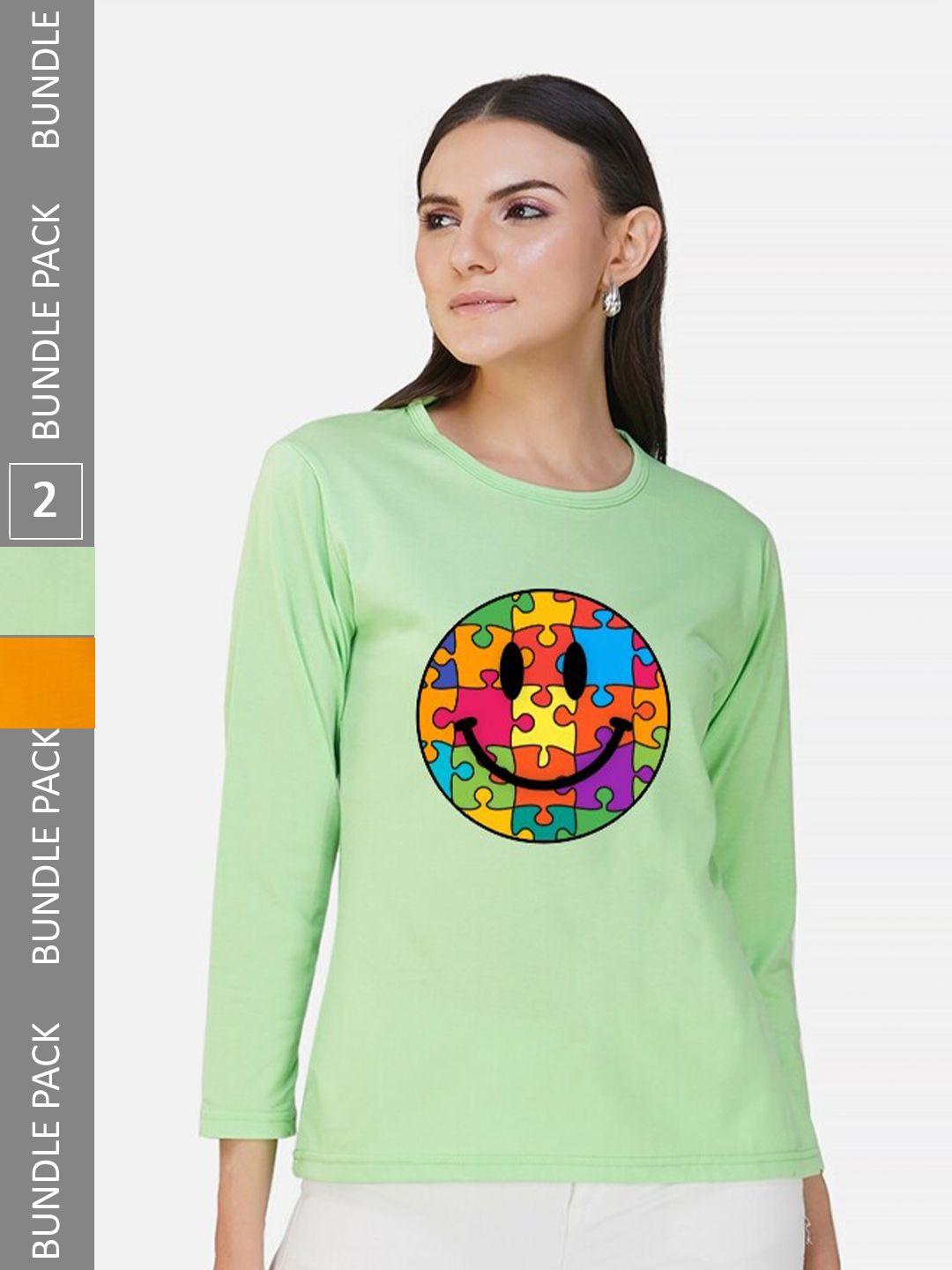 chozi pack of 2 graphic printed long sleeves cotton t-shirt