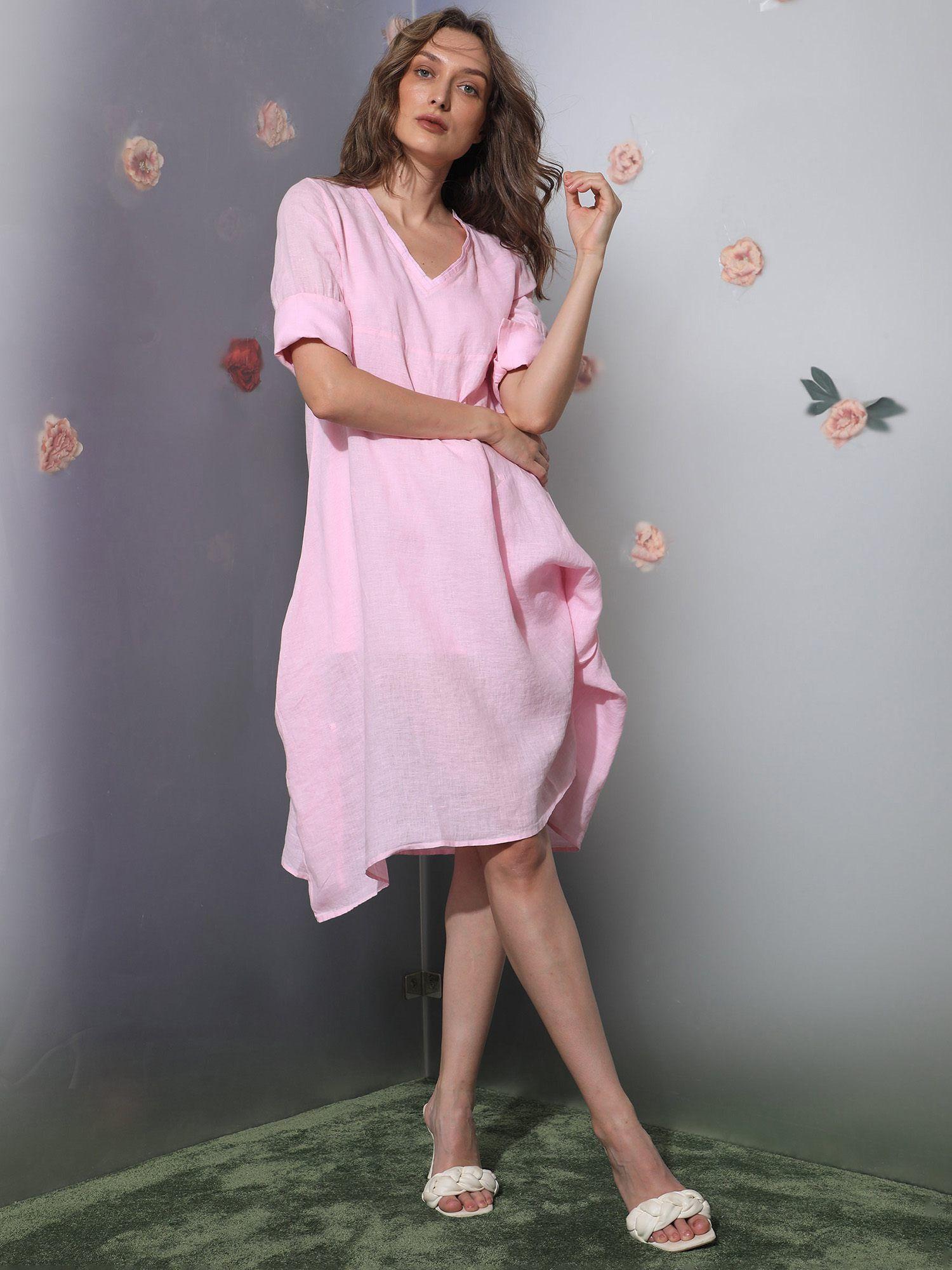 chreey asymmetric linen dress